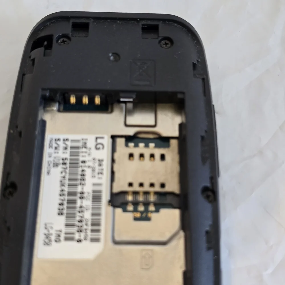 LG Black Flip Phone Compact Classic Design No Back Cover